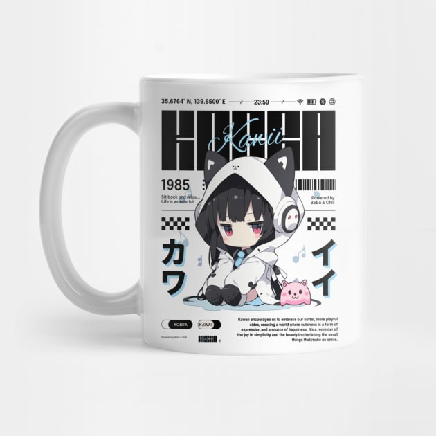 Cute Anime Girl - Music Lovers Kawaii Streetwear by Designed By Marty